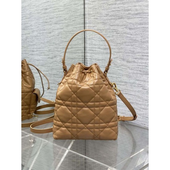 Best Replica Dior Small Dior Caro Latte Macrocannage Bucket Bag, Brown Fake At Cheap Price Special Grade Replica Dior Small Dior Caro Latte Macrocannage Bucket Bag, Brown Clone Sale