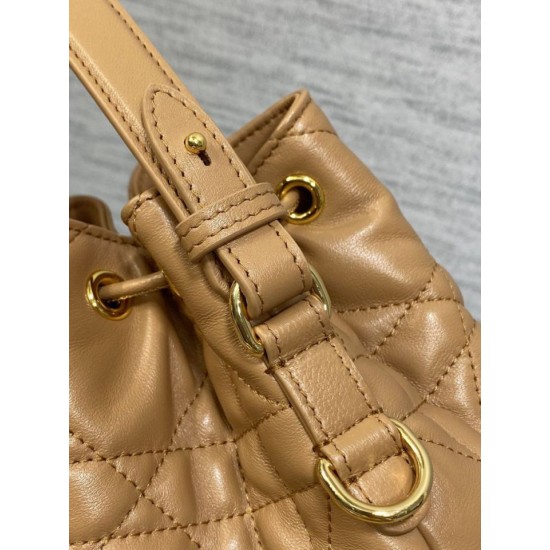 Best Replica Dior Small Dior Caro Latte Macrocannage Bucket Bag, Brown Fake At Cheap Price Special Grade Replica Dior Small Dior Caro Latte Macrocannage Bucket Bag, Brown Clone Sale