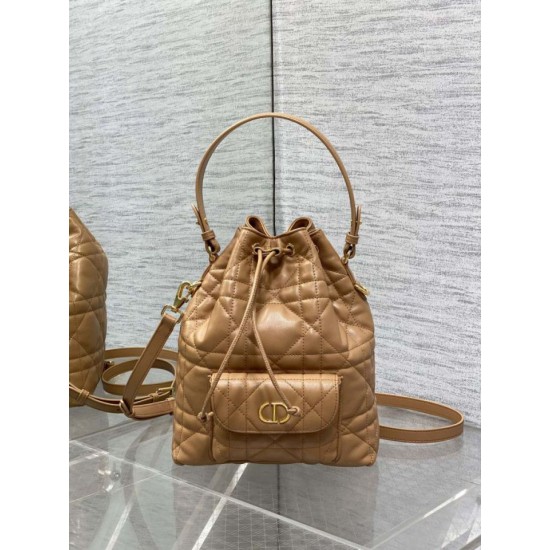 Best Replica Dior Small Dior Caro Latte Macrocannage Bucket Bag, Brown Fake At Cheap Price Special Grade Replica Dior Small Dior Caro Latte Macrocannage Bucket Bag, Brown Clone Sale
