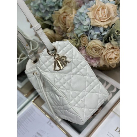 Special Grade Replica Dior D-Motion Lambskin Belt Bag, Size 163, Microchip, White Clone Sale