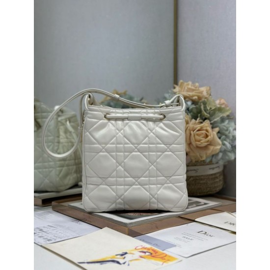 Special Grade Replica Dior D-Motion Lambskin Belt Bag, Size 163, Microchip, White Clone Sale