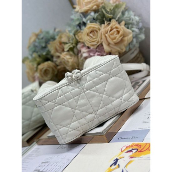 Special Grade Replica Dior D-Motion Lambskin Belt Bag, Size 163, Microchip, White Clone Sale