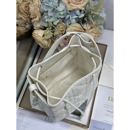 Special Grade Replica Dior D-Motion Lambskin Belt Bag, Size 163, Microchip, White Clone Sale