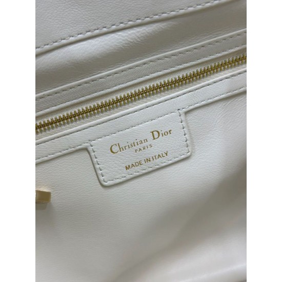 Special Grade Replica Dior D-Motion Lambskin Belt Bag, Size 163, Microchip, White Clone Sale