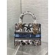 Special Grade Replica Dior Medium Lady D-Lite Bag with Constellation Embroidery, Blue/White Clone Sale