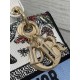 Special Grade Replica Dior Medium Lady D-Lite Bag with Constellation Embroidery, Blue/White Clone Sale