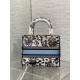 Special Grade Replica Dior Medium Lady D-Lite Bag with Constellation Embroidery, Blue/White Clone Sale