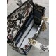 Special Grade Replica Dior Medium Lady D-Lite Bag with Constellation Embroidery, Blue/White Clone Sale