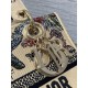 Special Grade Replica Dior Medium Lady D-Lite Canvas Cabinet De Curiosites Bag, Embroidered, Beige Clone Sale