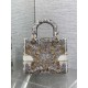 Best Replica Christian Dior Medium Lady D-Lite Bag with Embroidered Milk Motif Fake At Cheap Price Special Grade Replica Christian Dior Medium Lady D-Lite Bag with Embroidered Milk Motif Clone Sale