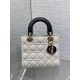 Special Grade Replica Dior Lady Dior My ABCDior Small Top Handle Bag, Black/White Clone Sale