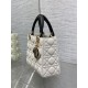 Special Grade Replica Dior Lady Dior My ABCDior Small Top Handle Bag, Black/White Clone Sale