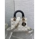 Special Grade Replica Dior Lady Dior My ABCDior Small Top Handle Bag, Black/White Clone Sale