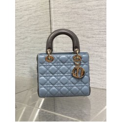 Special Grade Replica Dior Lady Dior My ABCDior Small Top Handle Bag, Blue/Gray Clone Sale