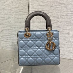 Special Grade Replica Dior Lady Dior My ABCDior Small Top Handle Bag, Blue/Gray Clone Sale