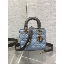Special Grade Replica Dior Lady Dior My ABCDior Small Top Handle Bag, Blue/Gray Clone Sale