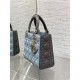 Special Grade Replica Dior Lady Dior My ABCDior Small Top Handle Bag, Blue/Gray Clone Sale