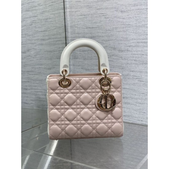 Special Grade Replica Dior Lady Dior My ABCDior Small Top Handle Bag, Pink/White Clone Sale