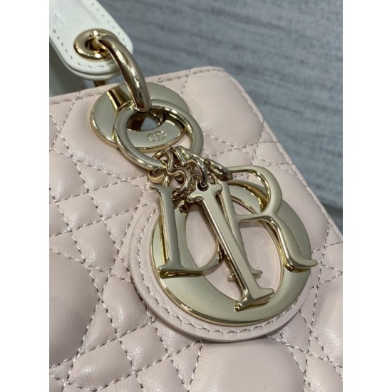 Special Grade Replica Dior Lady Dior My ABCDior Small Top Handle Bag, Pink/White Clone Sale