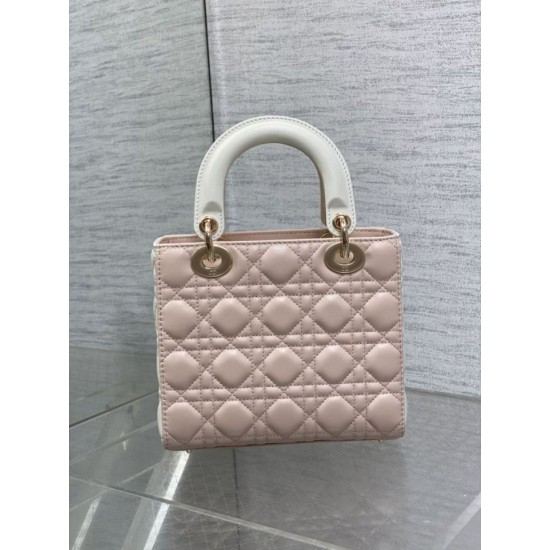 Special Grade Replica Dior Lady Dior My ABCDior Small Top Handle Bag, Pink/White Clone Sale