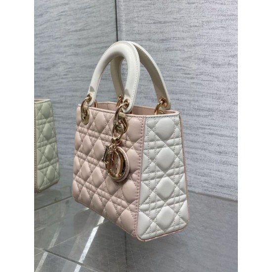 Special Grade Replica Dior Lady Dior My ABCDior Small Top Handle Bag, Pink/White Clone Sale