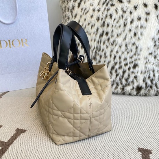 Special Grade Replica Dior Toujours Medium Macrocannage Bag, Light Blue/Black Clone Sale