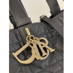 Special Grade Replica Dior Toujours Mini Macrocannage Tote Bag in Black Clone Sale
