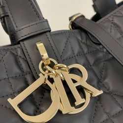Special Grade Replica Dior Toujours Mini Macrocannage Tote Bag in Black Clone Sale