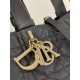 Special Grade Replica Dior Toujours Mini Macrocannage Tote Bag in Black Clone Sale