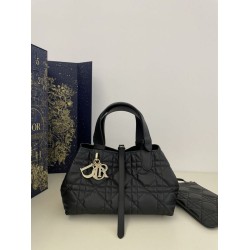 Special Grade Replica Dior Toujours Mini Macrocannage Tote Bag in Black Clone Sale