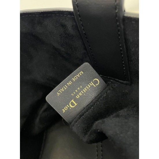 Special Grade Replica Dior Toujours Mini Macrocannage Tote Bag in Black Clone Sale