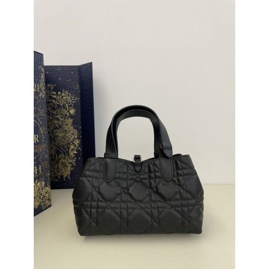 Special Grade Replica Dior Toujours Mini Macrocannage Tote Bag in Black Clone Sale