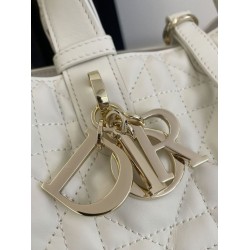 Special Grade Replica Dior Toujours Mini Macrocannage Tote Bag in White Clone Sale