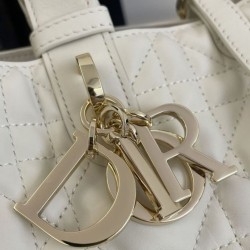 Special Grade Replica Dior Toujours Mini Macrocannage Tote Bag in White Clone Sale