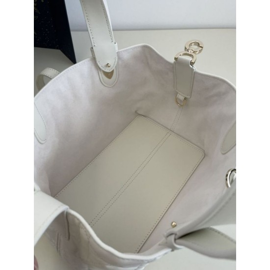 Special Grade Replica Dior Toujours Mini Macrocannage Tote Bag in White Clone Sale