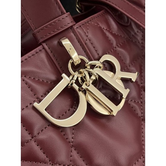 Special Grade Replica Dior Medium Dior Toujours Macrocannage Bag in Burgundy Clone Sale