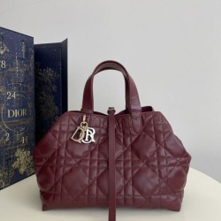 Special Grade Replica Dior Medium Dior Toujours Macrocannage Bag in Burgundy Clone Sale