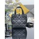 Special Grade Replica Dior Small Toujours Vertical Tote Bag with Lucky Charm in Black Clone Sale