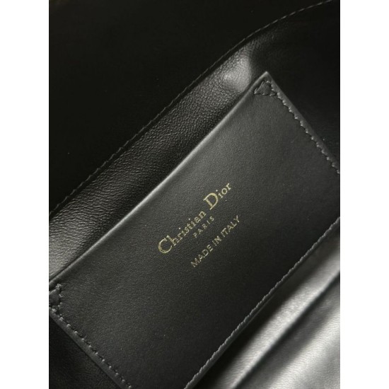 Special Grade Replica Dior Small Toujours Vertical Tote Bag with Lucky Charm in Black Clone Sale