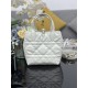 Special Grade Replica Dior Small Toujours Vertical Tote Bag with Lucky Charm in White Clone Sale