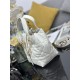 Special Grade Replica Dior Small Toujours Vertical Tote Bag with Lucky Charm in White Clone Sale