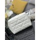 Special Grade Replica Dior Small Toujours Vertical Tote Bag with Lucky Charm in White Clone Sale