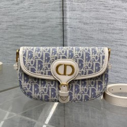Special Grade Replica Dior Medium East-West Dior Oblique Jacquard Bag in Blue Clone Sale
