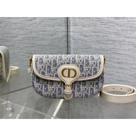 Special Grade Replica Dior Medium East-West Dior Oblique Jacquard Bag in Blue Clone Sale