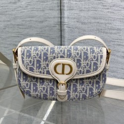 Special Grade Replica Dior Medium East-West Dior Oblique Jacquard Bag in Blue Clone Sale