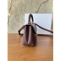 Special Grade Replica Céline Teen Nino Top Handle Bag in Smooth Calfskin in Burgundy Clone Sale