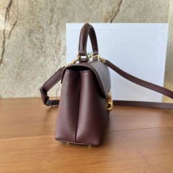 Special Grade Replica Céline Teen Nino Top Handle Bag in Smooth Calfskin in Burgundy Clone Sale