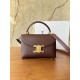 Special Grade Replica Céline Teen Nino Top Handle Bag in Smooth Calfskin in Burgundy Clone Sale