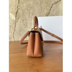 Special Grade Replica Céline Teen Nino Top Handle Bag in Smooth Calfskin in Brown Clone Sale