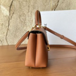 Special Grade Replica Céline Teen Nino Top Handle Bag in Smooth Calfskin in Brown Clone Sale